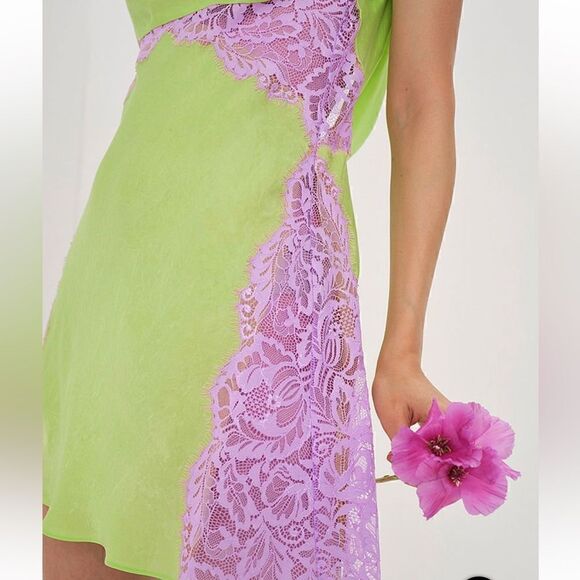 NWT For Love & Lemons Silky Slip Dress - Picture 8 of 14